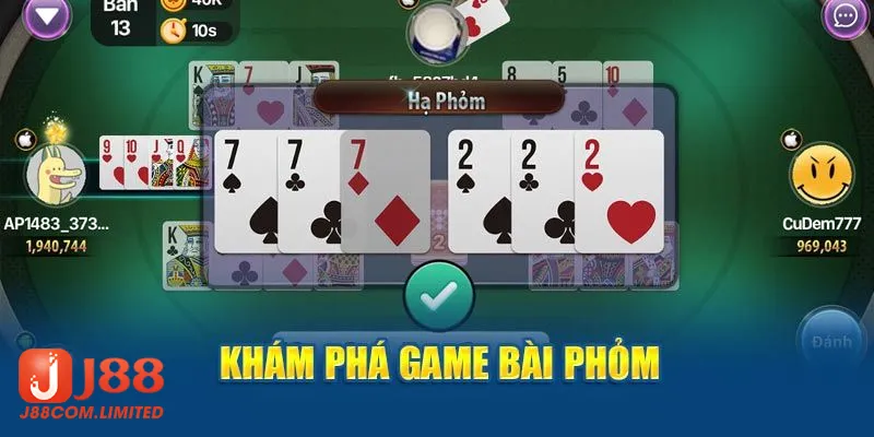 Khái niệm game bài Phỏm J88